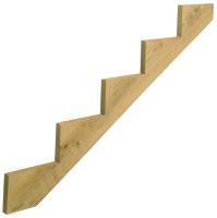 5-Step Treated Wood Stair Stringer – Ground-Contact Rated, 59.77" x 11.25", Heavy-Duty Outdoor Stair Support